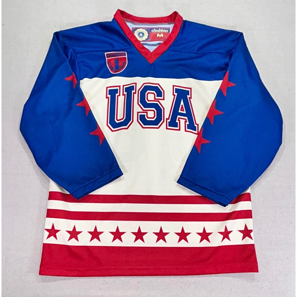 CHUBBIES Athletic Club Men's‎ Medium 76 USA Jersey Stars Patriotic